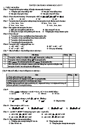 Bài tập ôn tập Chương II môn Hình học Lớp 7